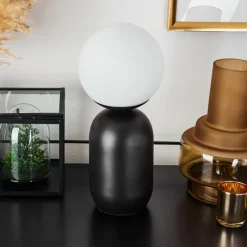 hofstein Lampe de table Alolas Gris, 1 lumière