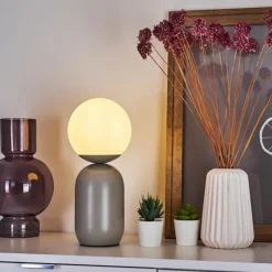 hofstein Lampe de table Alolas Gris, 1 lumière