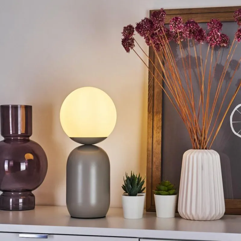 hofstein Lampe de table Alolas Gris, 1 lumière