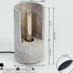 Lampes Vintages & Rétros-hofstein Lampe de table Amite Gris, 1 lumière