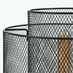 Style Boho-Chic-hofstein Lampe de table Amsoldingen Noir, 1 lumière