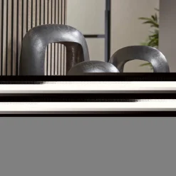 hofstein Lampe de table Arch Nickel mat, Noir, 1 lumière* Lampes À Poser