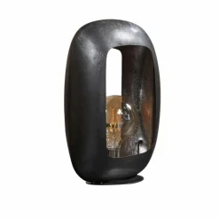 hofstein Lampe de table Arch Nickel mat, Noir, 1 lumière* Lampes À Poser