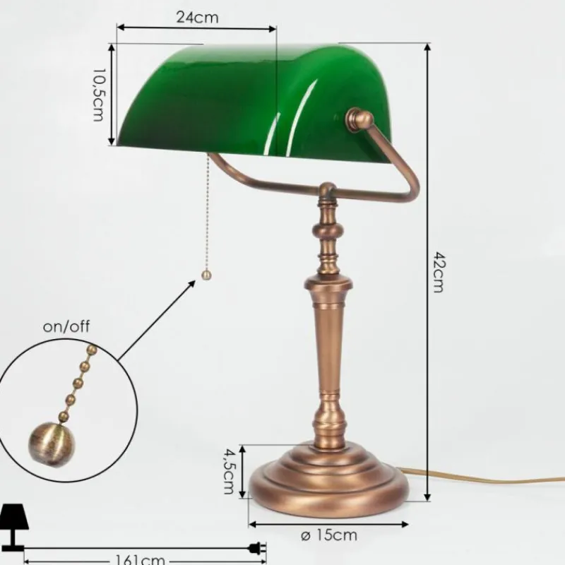 hofstein Lampe de table Argyle Bronze, 1 lumière