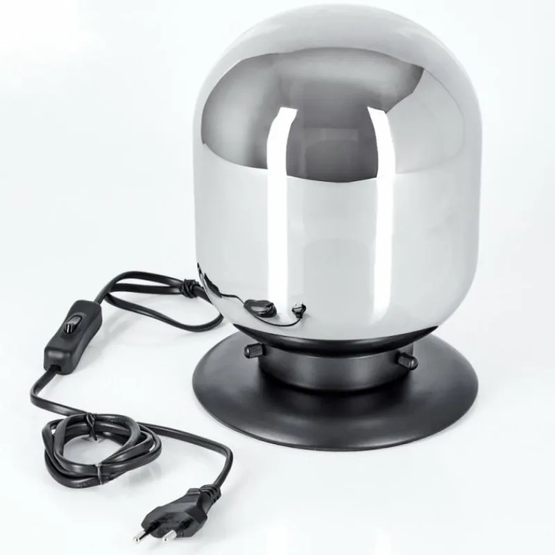 Suspension Verre Fumé-hofstein Lampe de table Arieux Noir, 1 lumière