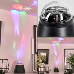 hofstein Lampe de table Atabueira LED Noir, 1 lumière, Changeur de couleurs