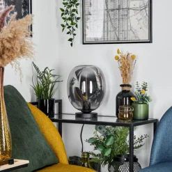 Suspension Verre Fumé-hofstein Lampe de table Augicourt Noir, 1 lumière