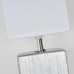 Lampes En Tissu-hofstein Lampe de table Aveleda Chrome, Argenté, 1 lumière