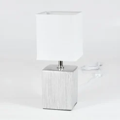 Lampes En Tissu-hofstein Lampe de table Aveleda Chrome, Argenté, 1 lumière