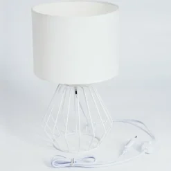 Lampes En Tissu-hofstein Lampe de table Avon Blanc, 1 lumière