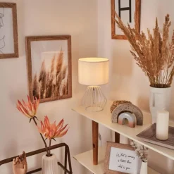 Lampes En Tissu-hofstein Lampe de table Avon Blanc, 1 lumière