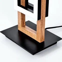 hofstein Lampe de table Ayajasco LED Couleur bois, Noir, 1 lumière