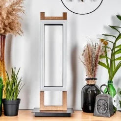 hofstein Lampe de table Ayajasco LED Couleur bois, Noir, 1 lumière