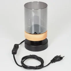 Suspension Verre Fumé-hofstein Lampe de table Azinhalinho Écru, Noir, 1 lumière