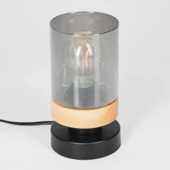 Suspension Verre Fumé-hofstein Lampe de table Azinhalinho Écru, Noir, 1 lumière