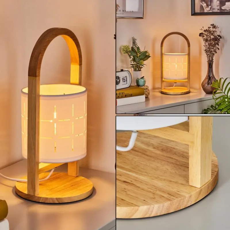 Lampes En Tissu-hofstein Lampe de table Aztec Écru, 1 lumière