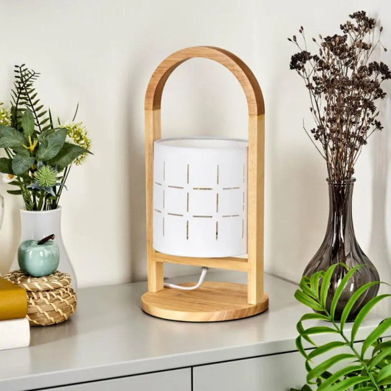 Lampes En Tissu-hofstein Lampe de table Aztec Écru, 1 lumière