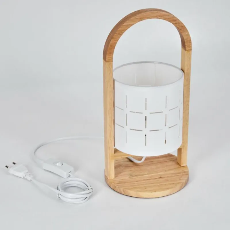 Lampes En Tissu-hofstein Lampe de table Aztec Écru, 1 lumière