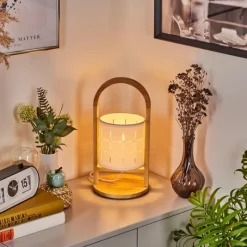 Lampes En Tissu-hofstein Lampe de table Aztec Écru, 1 lumière