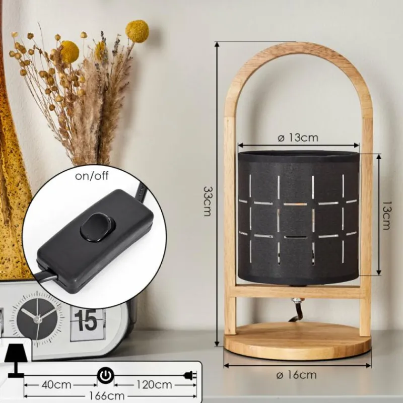 Lampes En Tissu-hofstein Lampe de table Aztec Écru, 1 lumière