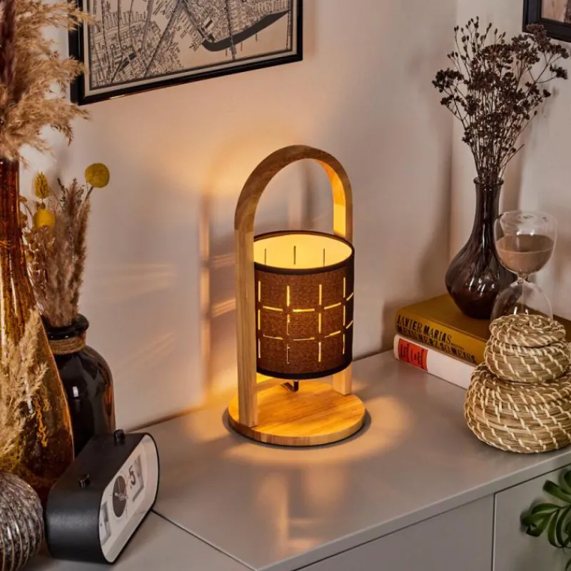 Lampes En Tissu-hofstein Lampe de table Aztec Écru, 1 lumière