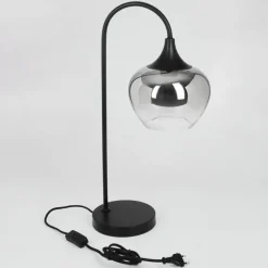 Suspension Verre Fumé-hofstein Lampe de table Azurara Noir, 1 lumière