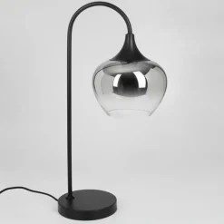 Suspension Verre Fumé-hofstein Lampe de table Azurara Noir, 1 lumière