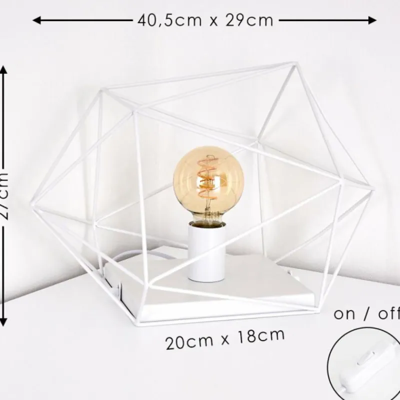 Lampes Industrielles-hofstein Lampe de table Babol Blanc, 1 lumière