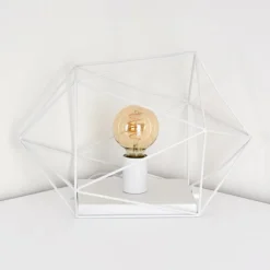 Lampes Industrielles-hofstein Lampe de table Babol Blanc, 1 lumière