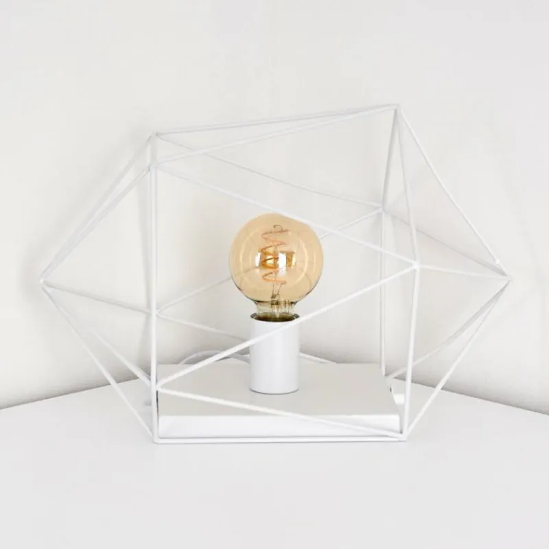 Lampes Industrielles-hofstein Lampe de table Babol Blanc, 1 lumière