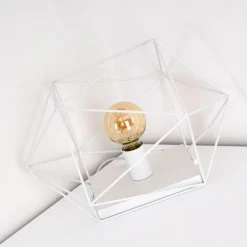 Lampes Industrielles-hofstein Lampe de table Babol Blanc, 1 lumière