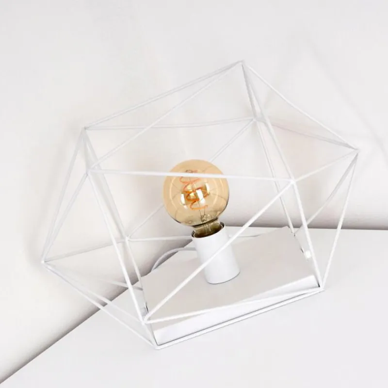 Lampes Industrielles-hofstein Lampe de table Babol Blanc, 1 lumière