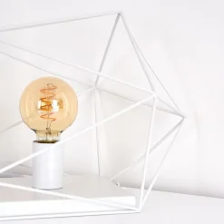 Lampes Industrielles-hofstein Lampe de table Babol Blanc, 1 lumière