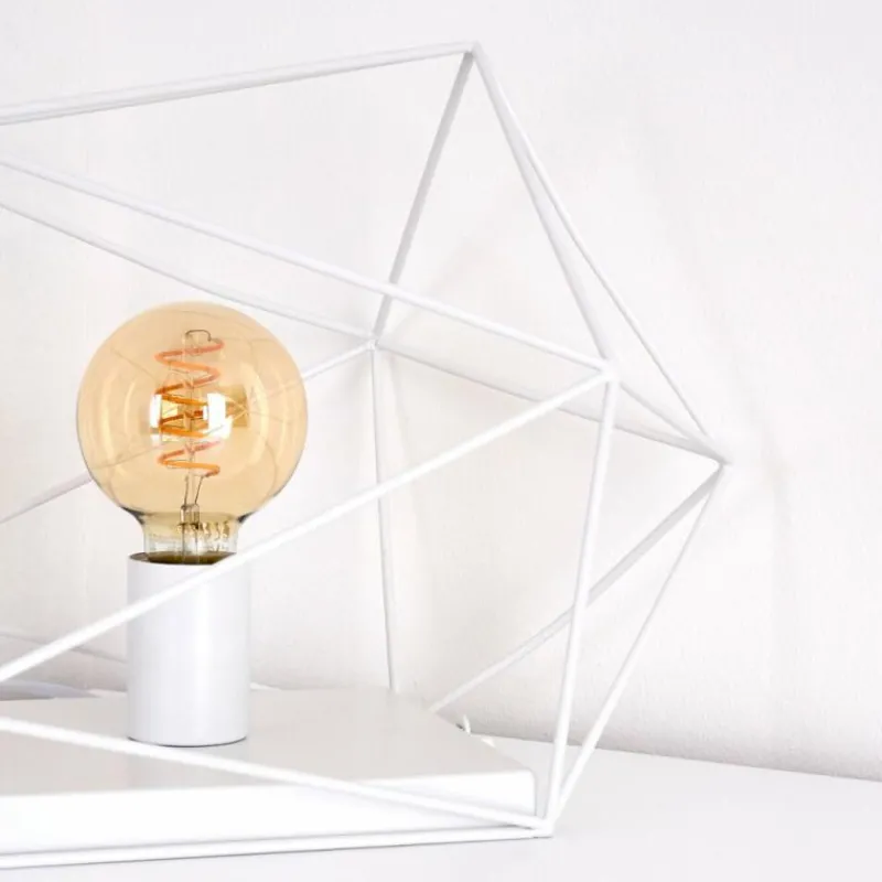 Lampes Industrielles-hofstein Lampe de table Babol Blanc, 1 lumière