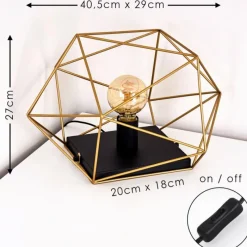 Lampes Dorées-hofstein Lampe de table Babol Noir, 1 lumière