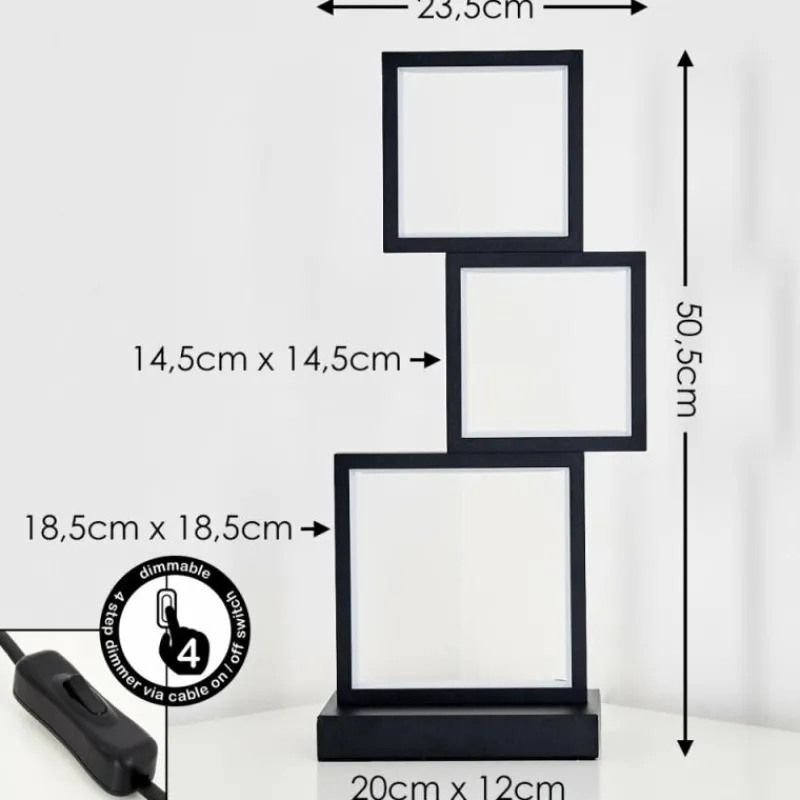 hofstein Lampe de table Bacolod LED Noir, 1 lumière* Lampes À Poser