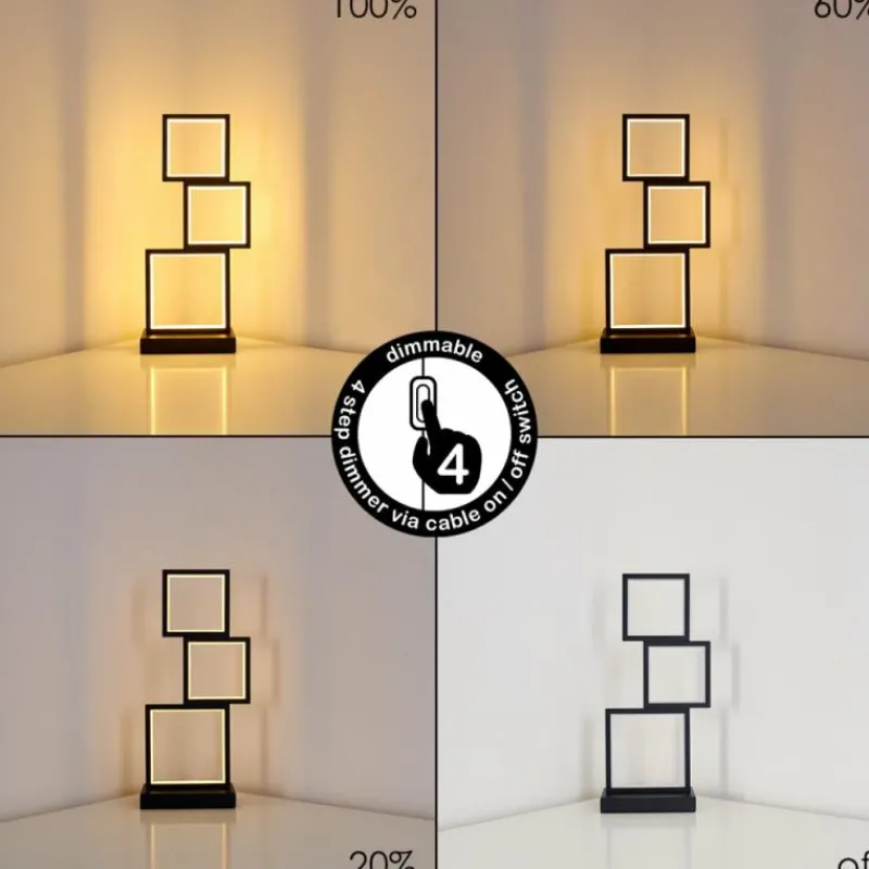 hofstein Lampe de table Bacolod LED Noir, 1 lumière* Lampes À Poser