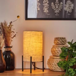 Lampes En Tissu-hofstein Lampe de table Baranque Noir, 1 lumière