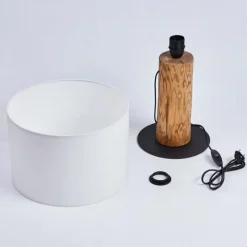 Lampes En Tissu-hofstein Lampe de table Baret Écru, Noir, 1 lumière