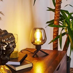 hofstein Lampe de table Barnegat Noir, 1 lumière