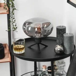 Suspension Verre Fumé-hofstein Lampe de table Barnegat Noir, 1 lumière