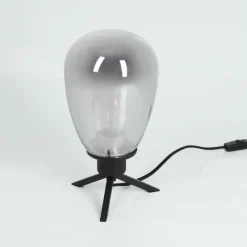 Suspension Verre Fumé-hofstein Lampe de table Barnegat Noir, 1 lumière