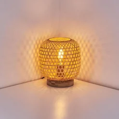 Luminaires Scandinaves-hofstein Lampe de table Batumi Brun, 1 lumière