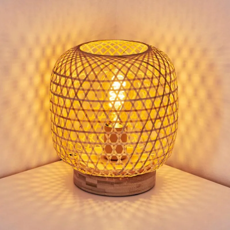 Luminaires Scandinaves-hofstein Lampe de table Batumi Brun, 1 lumière