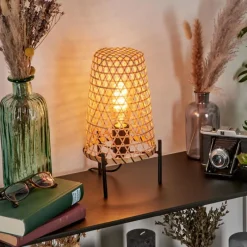 Luminaires Scandinaves-hofstein Lampe de table Bauro Écru, Noir, 1 lumière