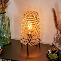 Luminaires Scandinaves-hofstein Lampe de table Bauro Écru, Noir, 1 lumière