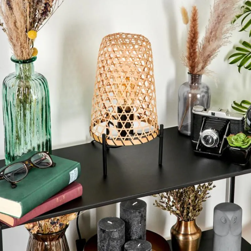 Luminaires Scandinaves-hofstein Lampe de table Bauro Écru, Noir, 1 lumière