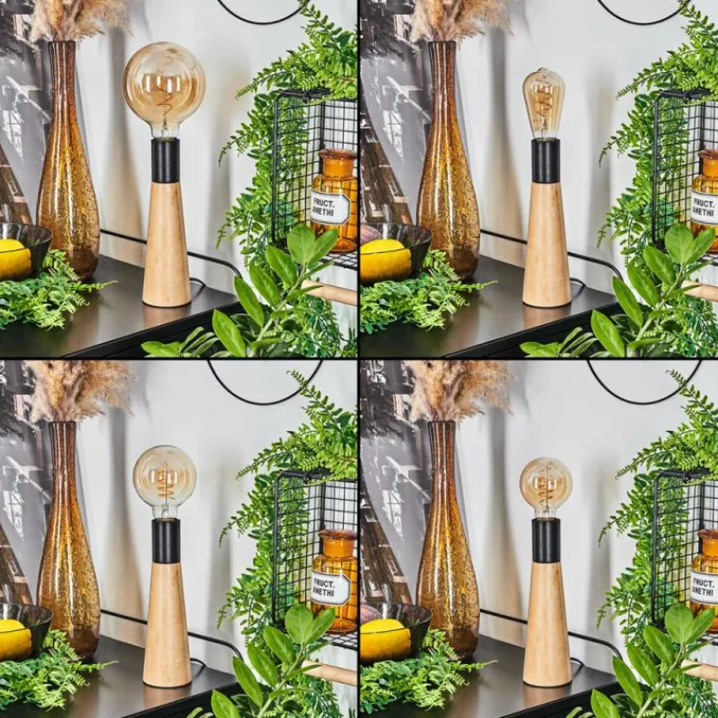 Luminaires Scandinaves-hofstein Lampe de table Beccar Écru, Noir, 1 lumière