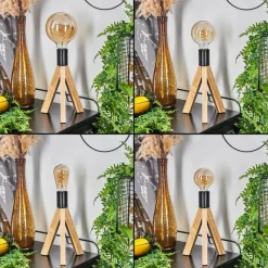 Luminaires Scandinaves-hofstein Lampe de table Beccar Écru, Noir, 1 lumière