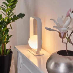 hofstein Lampe de table Beland Blanc, 1 lumière